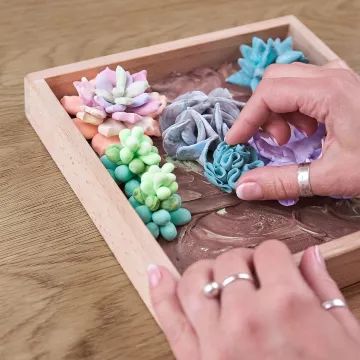 OKTO Sensory Art: Képkészítő gyurmakészlet - Kövirózsák, gyengédség - . kép
