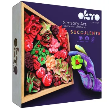 OKTO Sensory Art: Képkészítő gyurmakészlet - Kövirózsák, szenvedély