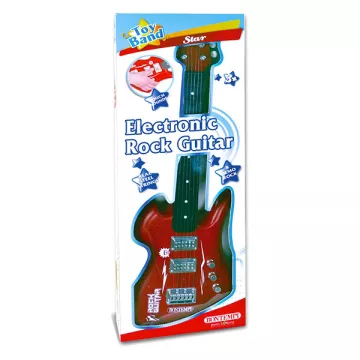 Bontempi: elektromos rock gitár - bordó - CSOMAGOLÁSSÉRÜLT