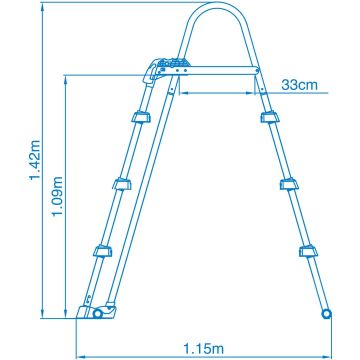 Intex: Poolstige til bassiner med en væghøjde på 91 - 107 cm - .billede