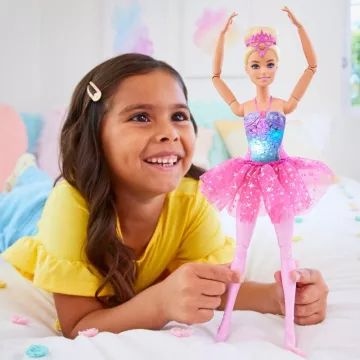 Barbie Dreamtopia: Tündöklő szivárványbalerina baba - szőke - . kép