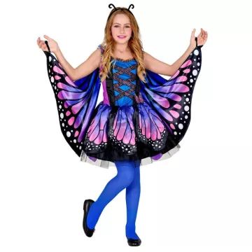 Costume di farfalla blu con ali - 116 cm - .immagine