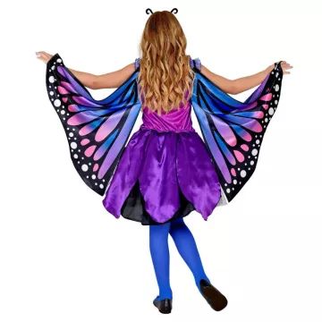 Costume di farfalla blu con ali - 116 cm - .immagine