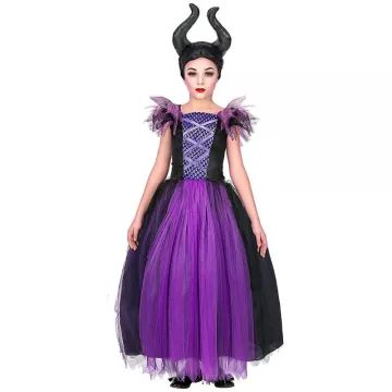 Costume de Sorcière violet-noir - taille 128 cm - .image