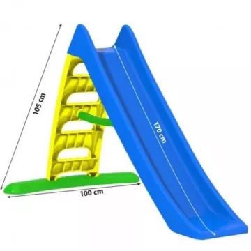 Toboggan speed avec raccord d'eau, 170 cm - Bleu-jaune - .image