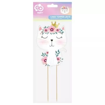 Okras za torto s dizajnom Mačka – 26 x 10 cm - .slika
