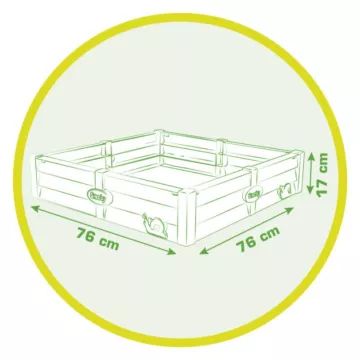 Smoby: Négyzet alakú kerti homokozó - 76 x 76 cm - . kép