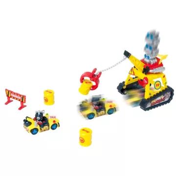 T-Racers: Conjunto de jogo guindaste turbo com super-carro - .Imagem