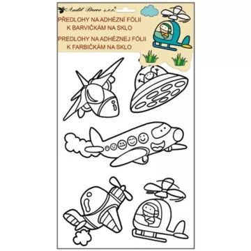 Jármű mintájú kontúrmatrica üvegfestéshez - 30 x 21 cm többféle - . kép