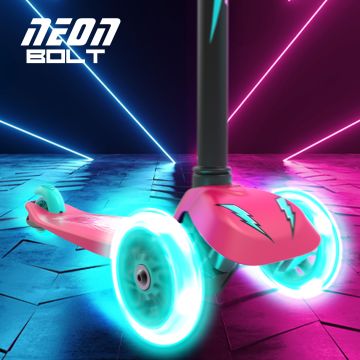 Yvolution: Neon Bolt triciclo com rodas iluminadas - Rosa - .Imagem
