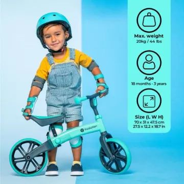 Y-Velo: Junior rowerek bez pedałów - zielony - .zdjęcie 