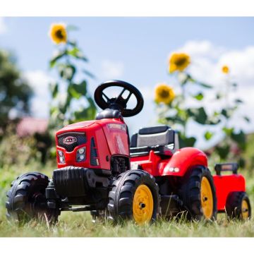 Falk: Tractor Supercharger cu remorcă - roșu - .foto