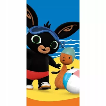 Bing és barátai: Bing és Flop a strandon fürdőlepedő - 70 x 140 cm