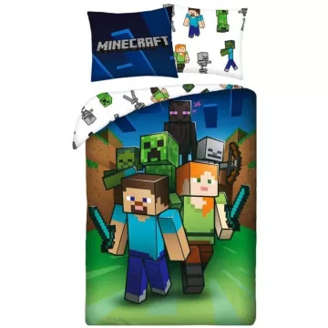 Minecraft: Kétrészes ágyneműhuzat szett - 140 x 200 cm