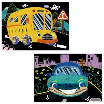 Avenir: Mini-kraskaart boek - Auto's - .afbeelding