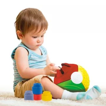 Clemmy: toca, rola e brinca! bola macia que estimula a perceção - .Imagem