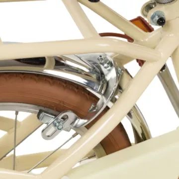 Toimsa: Vintage kinderfiets, maat 16, beige - .afbeelding