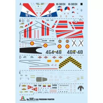 Italeri: F-5A Freedom Fighter repülőgép makett, 1:72 - . kép
