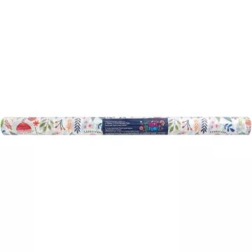 Bieżnik papierowy z wzorem kwiatów i ptaków - .zdjęcie 