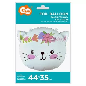Balon din folie în formă de pisică - 44x35 cm - .foto
