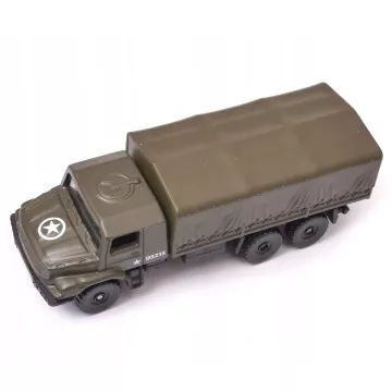 Veículo metálico Welly: Caminhão militar, 1:60 - .Imagem