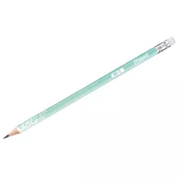 Maped: Driehoekig potlood met gum, HB - 6 stuks - .afbeelding