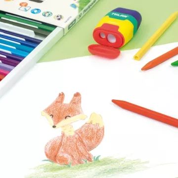 Milan: Háromszög alakú zsírkréta készlet - 24 db-os - . kép