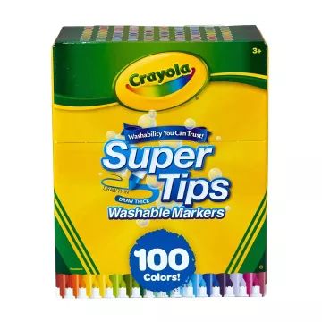 Crayola: SuperTips nuplaunami žymekliai - 100 vnt. rinkinys - .vaizdas