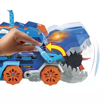 Hot Wheels City: Μεταμορφούμενο Υπέρτατο Φορτηγό Μεταφοράς Αυτοκινήτων T-Rex - .εικόνα