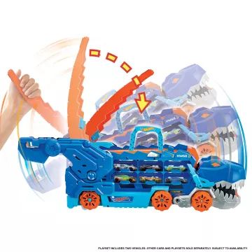 Hot Wheels City: Μεταμορφούμενο Υπέρτατο Φορτηγό Μεταφοράς Αυτοκινήτων T-Rex - .εικόνα