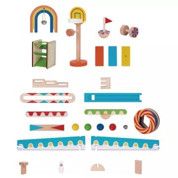 Tooky Toy: Pista domino in legno - .immagine