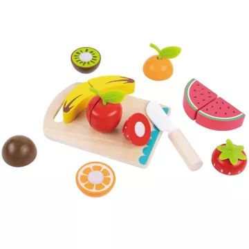 Tooky Toy: Medinių vaisių pjaustymo rinkinys - .vaizdas