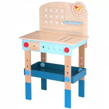 Tooky Toy: Fa barkácsasztal szerszámokkal - . kép