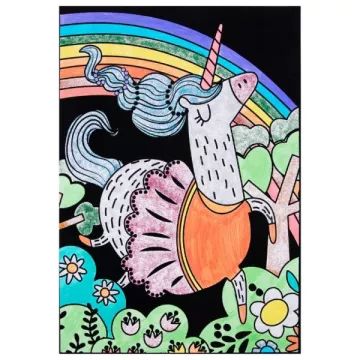 Tookyland: fluweel kleurset - eenhoorn, 30x25 cm - .afbeelding