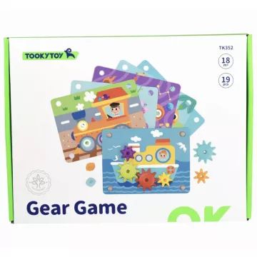 Tooky Toy: Rozwijająca gra mozaika zębatkowa - .zdjęcie 