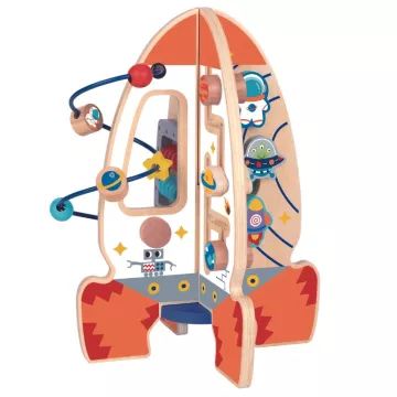 Tooky Toy: 3D-Raketen-Activity-Board aus Holz - . bild aus