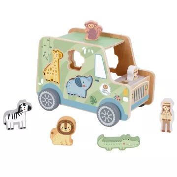 Tooky Toy: Conjunto de Safari, madeira - .Imagem