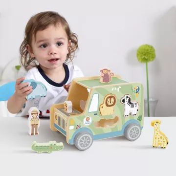 Tooky Toy: safari herní set, dřevo - .obrázek