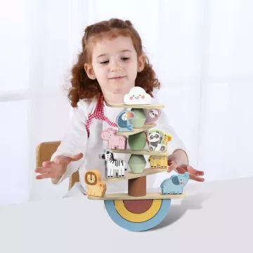 Tooky Toy: Gra balansująca i wieżowa ze zwierzętami - .zdjęcie 