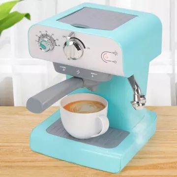 Mini cafeteira com função vapor – 26,5 cm, turquesa - .Imagem