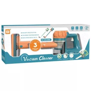3-in-1 elektrische mini speelgoedstofzuiger - blauw-oranje - .afbeelding