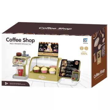 Koffie- en dessertbestelpunt met koffiemachine - .afbeelding
