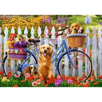 Trefl : vélo et chiots - puzzle 500 pièces - .image