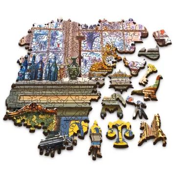 Trefl Puzzle Wood Craft anticvitate - puzzle 1000 piese, din lemn - .foto