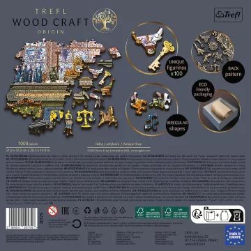 Trefl Puzzle Wood Craft anticvitate - puzzle 1000 piese, din lemn - .foto