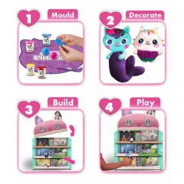 Gabby ' s Dollhouse: zestaw z plasteliną i domkiem - .zdjęcie 