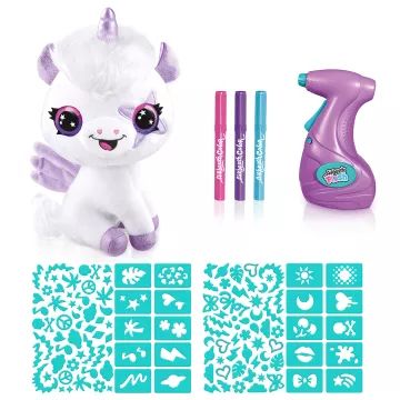 Airbrush Plush: Style 4 Ever unicorno di peluche colorabile, luminoso al buio - .immagine