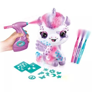 Airbrush Plush: Style 4 Ever unicorno di peluche colorabile, luminoso al buio - .immagine