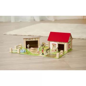 Eichhorn: Conjunto de brinquedos fazenda de madeira - 20 peças - .Imagem