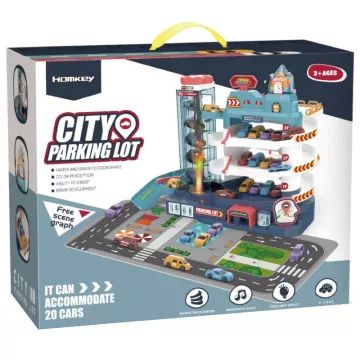 Stedelijke parkeergarage met auto’s – 45 cm, multifunctioneel - .afbeelding